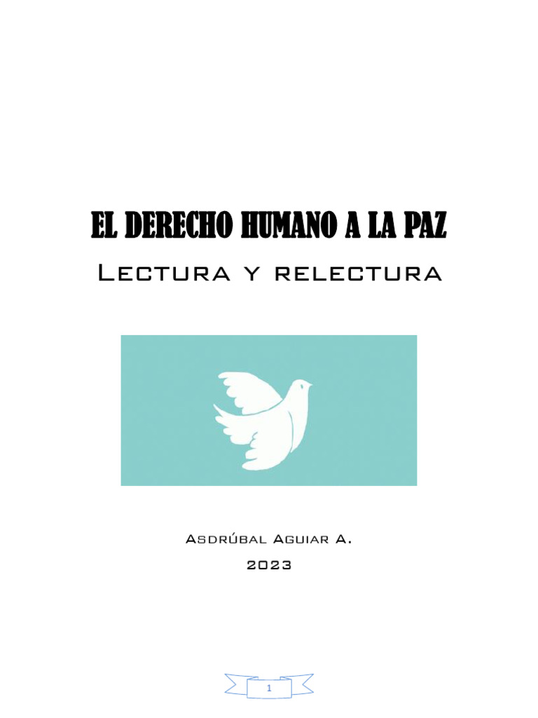 El Derecho Humano A La Paz | PDF