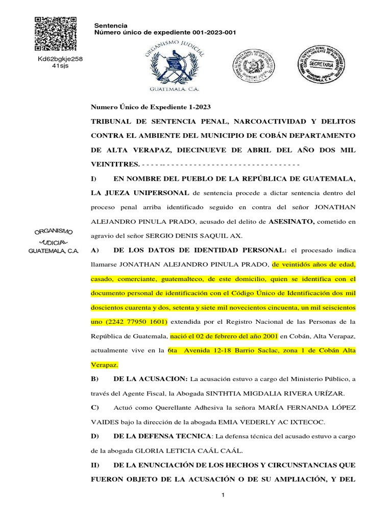 Sentencia | PDF