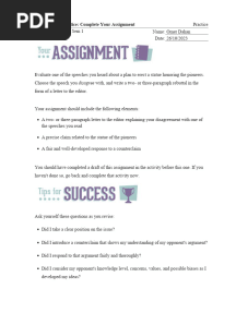 3.3.9 Practice - Complete Your Assignment (Practice)
