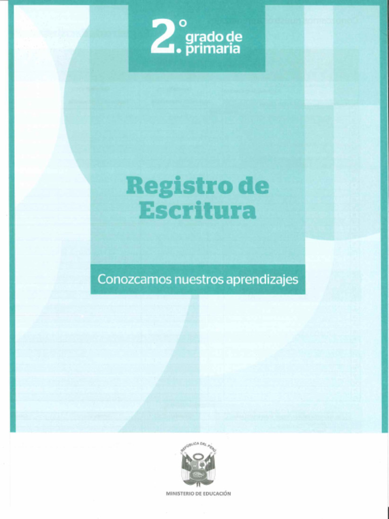 Registro de Escritura 2do Grado Primaria | PDF