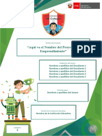 Estructura Del Portafolio Del Proyecto de Emprendimiento - Categoría B - Cye 2023 - ST