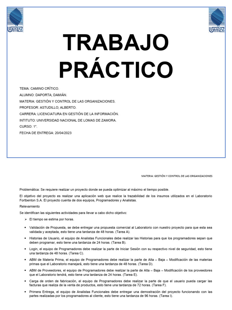 Diagrama de Gantt | Descargar gratis PDF | Tecnologías de la