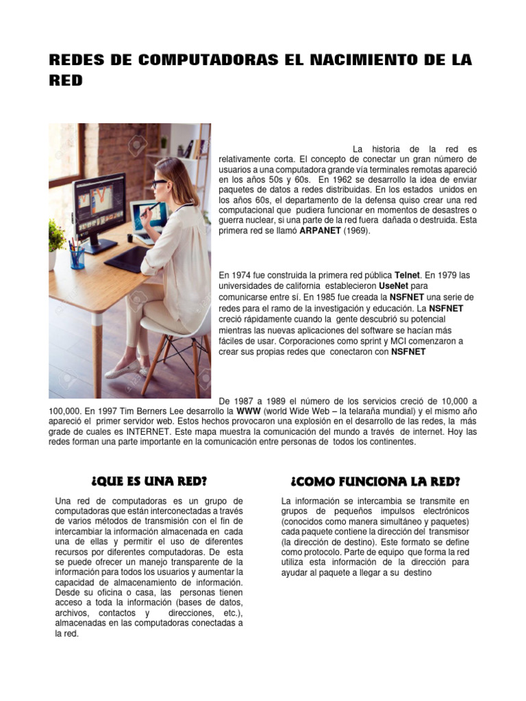 Historia y evolución de las redes de computadoras | PDF | Red de ...