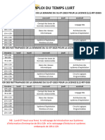 Calendrier Des Rattrapages 31 - Juillet - 2023 l1 Irt