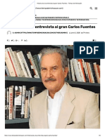 Historia de Una Entrevista Al Gran Carlos Fuentes - Tiempo de Michoacán