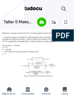 Taller 5 Matematicas Financieras - Anualidades Vencidas, Anticipadas y Diferidas Miguel Ángel Lozano - Studocu