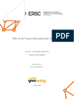 Project Slash Internship Report Template Ersc