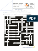 TERMODINÁMICA - Crucigrama