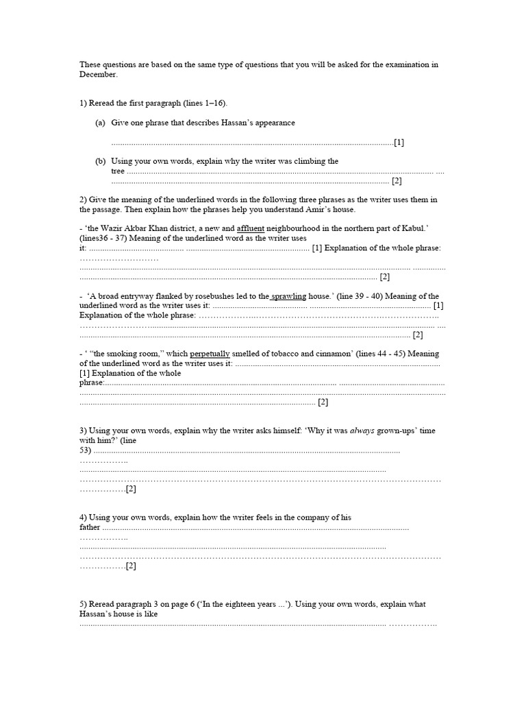 Sparknotes Kite Runner Chapter 18 19