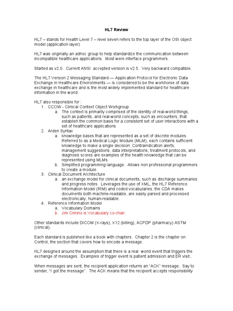 HL7 | PDF | Information Science | Computing