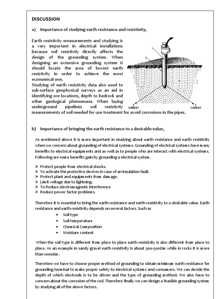 Earth Resistance Measurement Techniques | PDF | Electrical Resistivity ...