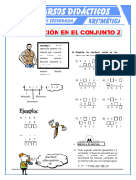 Sustracción de Números Enteros para Primero de Secundaria