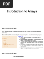 Introduction To Arrays