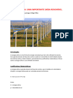 Energia Eólica - Tabalho Prof William e Prof Estevão