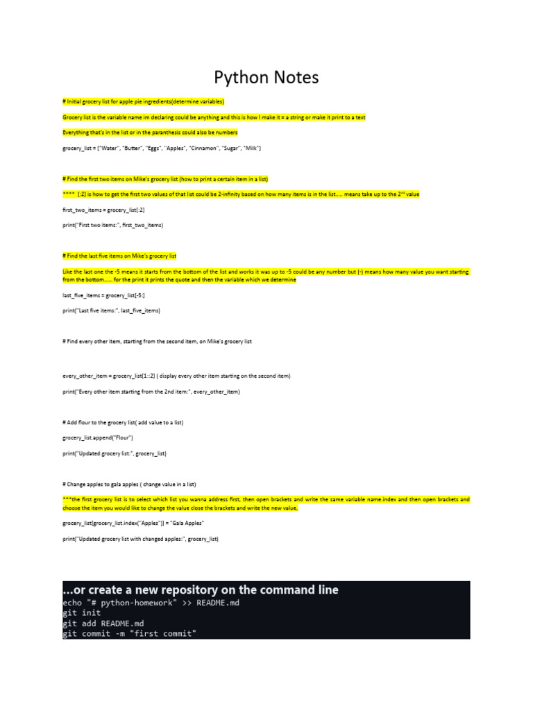 Python Notes | PDF