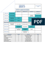 Grupo 1F: Calendario de La Segunda Evaluación Parcial Del Jueves 19 Al Miércoles 25 de Octubre 2023