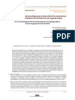 Las TIC: Una Herramienta Tecnológica para El Desarrollo de Las Competencias Lingüísticas en Estudiantes Universitarios de Una Segunda Lengua