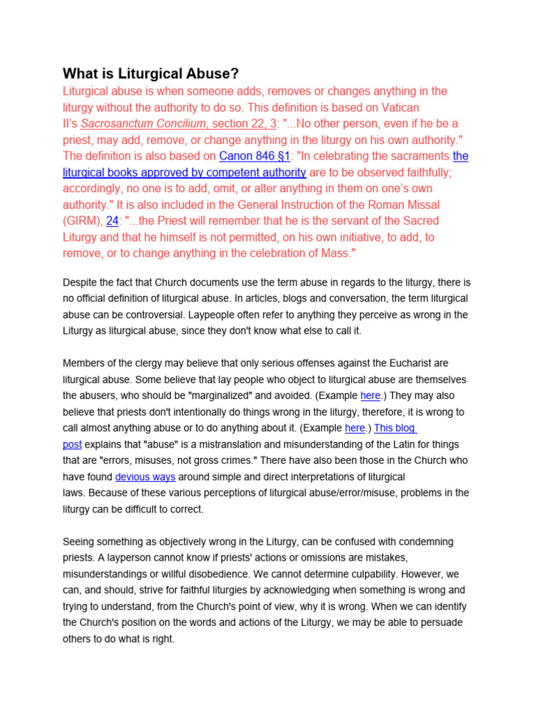 what-is-liturgical-abuse-pdf-catholic-church-liturgy
