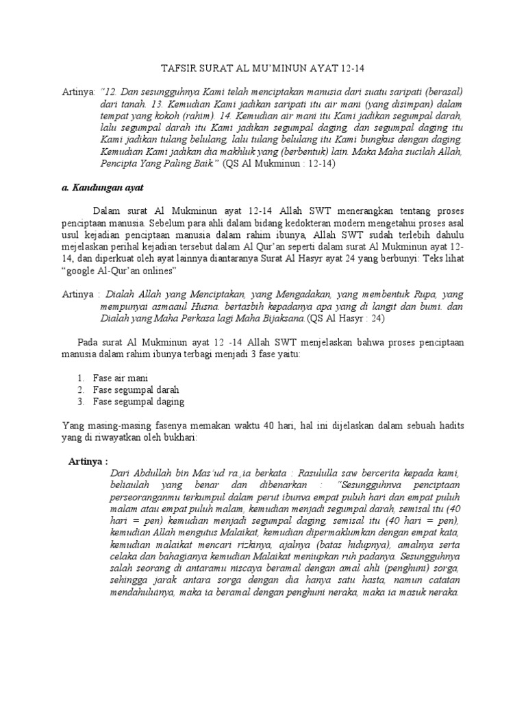 Artinya al mukmin Tafsir Al Artinya al mukmin 6 Ciri
