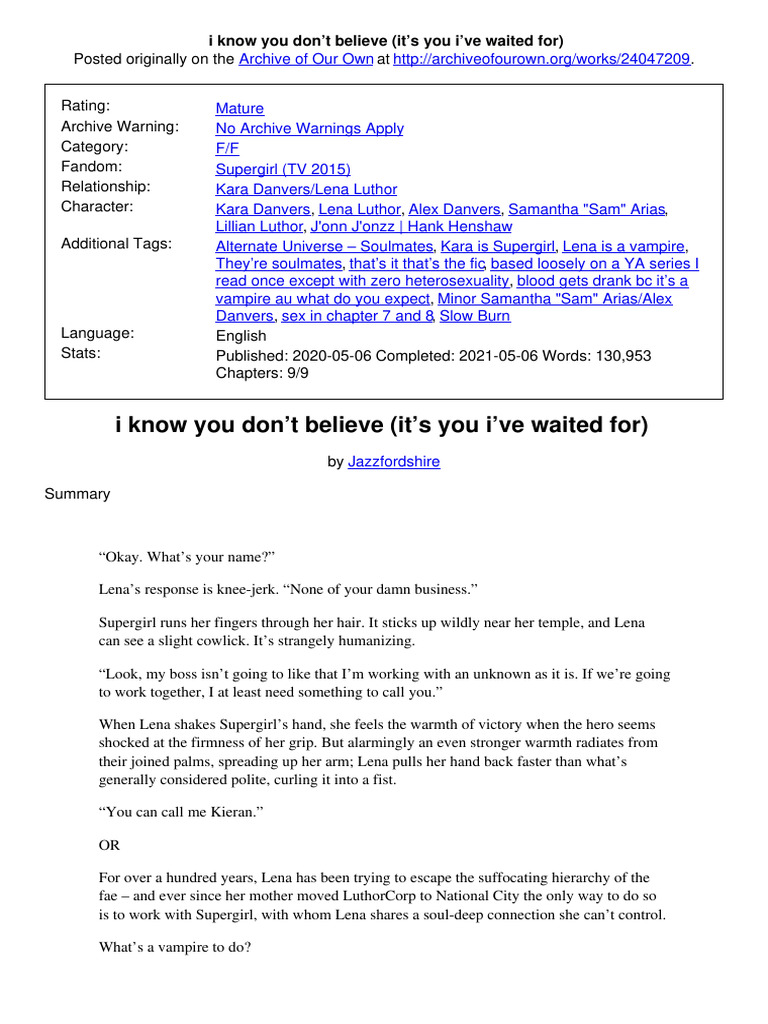 I Know You Dont Believe Pdf Superman