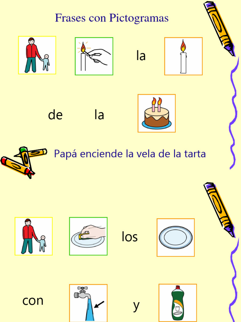 Frases Cortas con Pictogramas para Niños | PDF