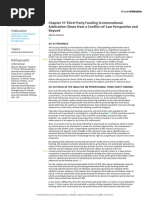 Chapter 17 Third-Party Funding in International Arbitration Views From A Conflict-of-Law Perspective and Beyond