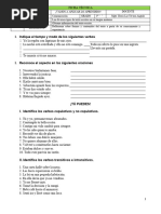 Ejemplos de oraciones con sujeto y verbo | PDF | Verbo | Asunto (gramática)