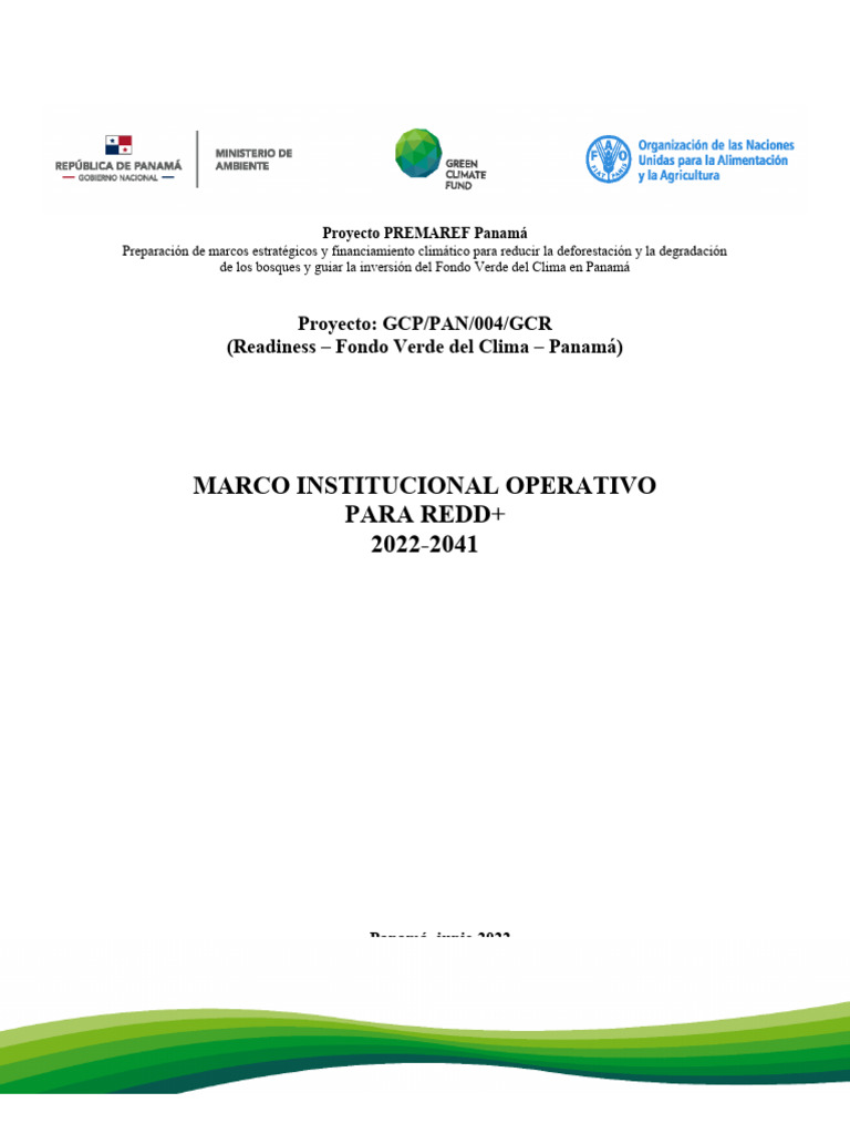 Marco institucional operativo de la oficina redd versi n 30 de junio