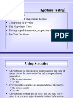 Hypotheses Testing