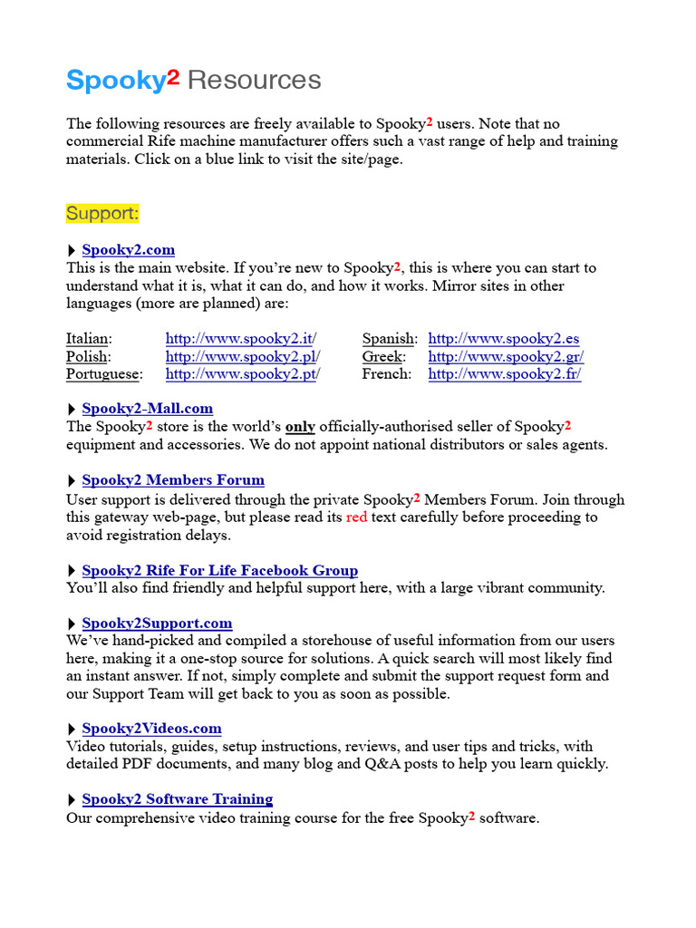 Spooky2 User Resources and Guides | PDF