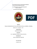 "Crear e Implementar Un Plan de Negocio para La Empresa "Pizzeria