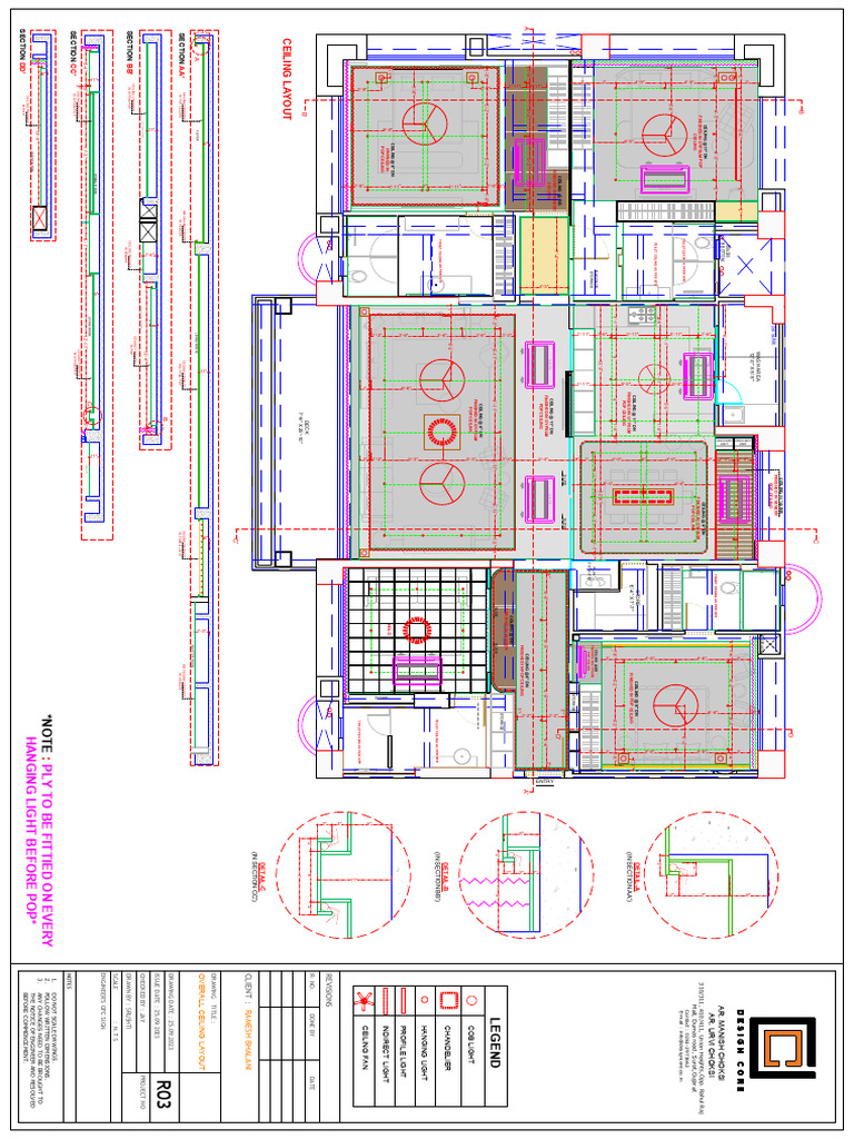 Ceiling Layout Design Blueprint | PDF