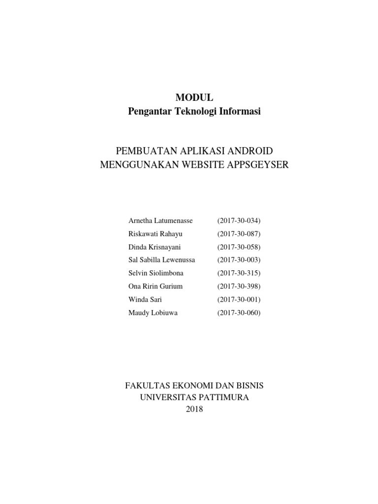 Modul Pembuatan Aplikasi Android | PDF
