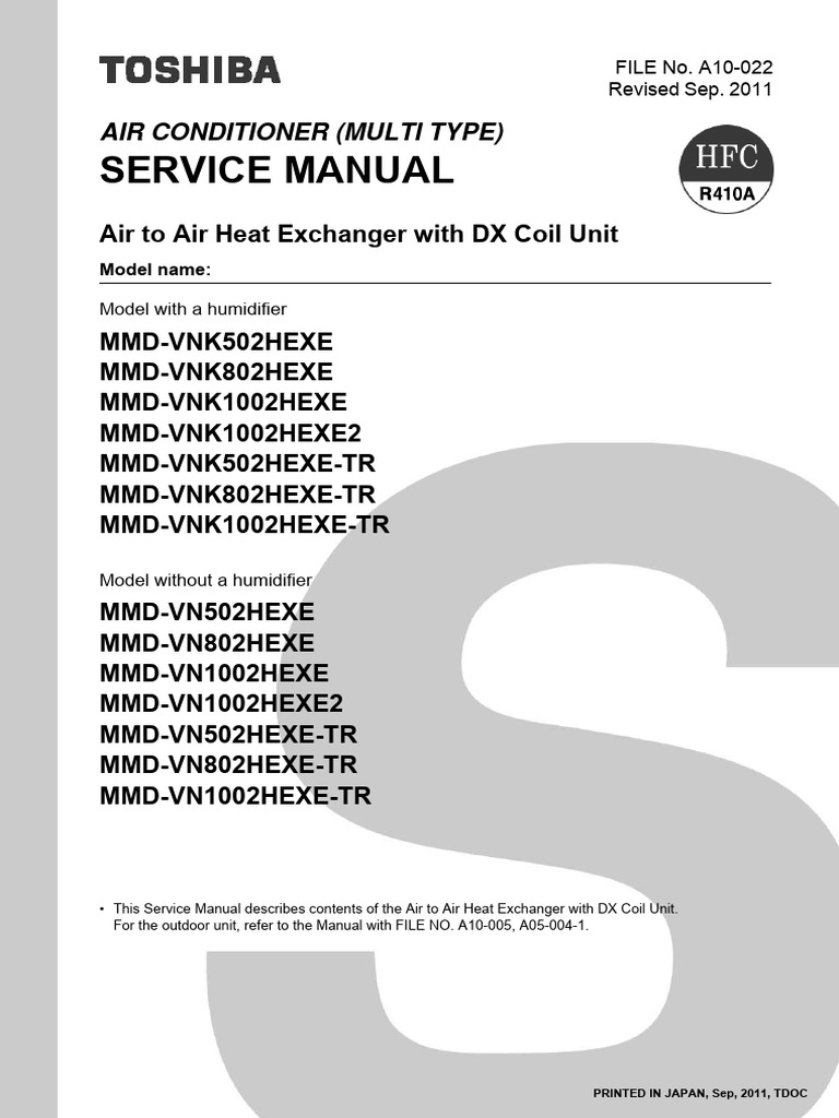 Air To Air Heat Exchanger With DX Coil MMD VN502HEX12 PDF Heat