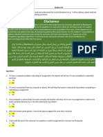 Syllabus Disclaimer Activity