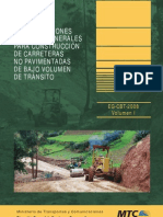 Manual de Especificaciones Tecnicas Generales Para La Construccion de Carreterasno as de Bajo Volumen de Transito-Volumen I