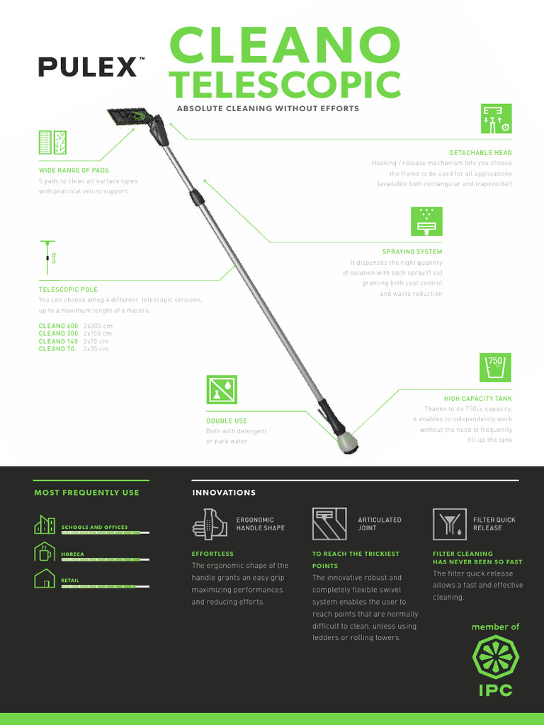 Leaflet CLEANO Telescopic en | PDF | Building Engineering | Equipment