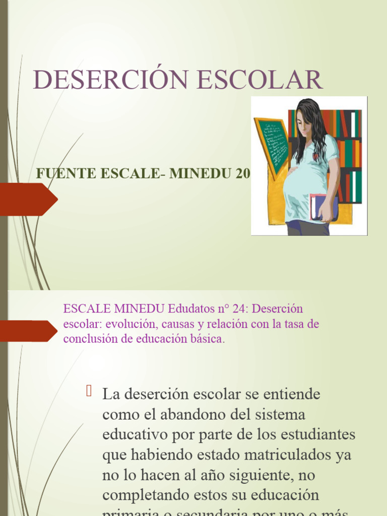 Deserción Escolar | PDF | Relaciones personales, crianza y desarrollo ...