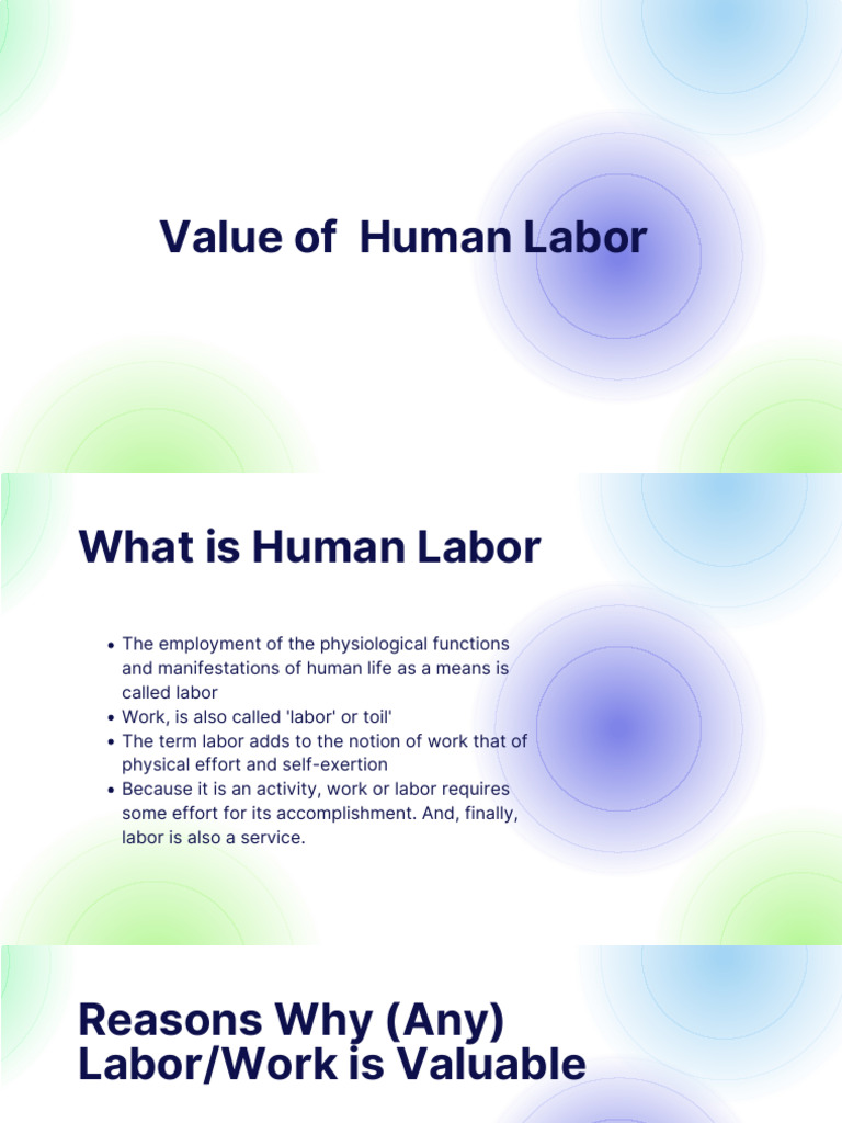 Value of Human Labor & Value of SelfInitiative PDF