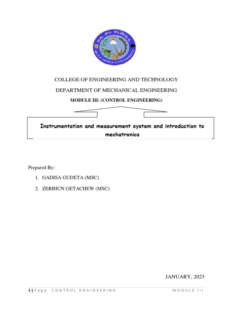 Modulle 3 Control Engineering | PDF