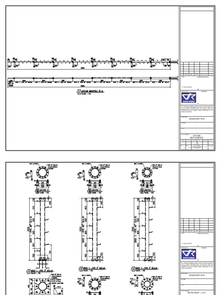 25 Meter Monopole Tower Design | PDF