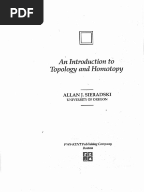Allan J. Sieradski - An Introduction To Topology & Homotopy-PWS