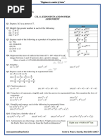 Class 7 - Math - CH-11 - Exponents and Powers - Worksheet