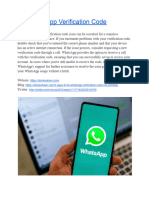 Fix WhatsApp Verification Code