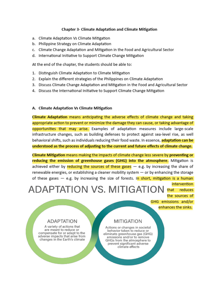 Philippine Climate Adaptation Strategies | PDF | Climate Change ...
