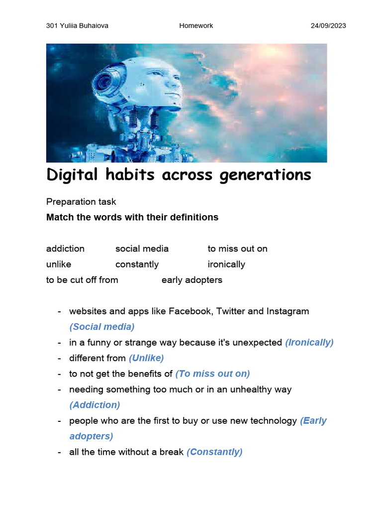 Digital Habits PDF Popular Culture & Media Studies Social Media