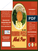 Oranye Dan Kuning Geometris Tahu Bakso Cover Packaging Label