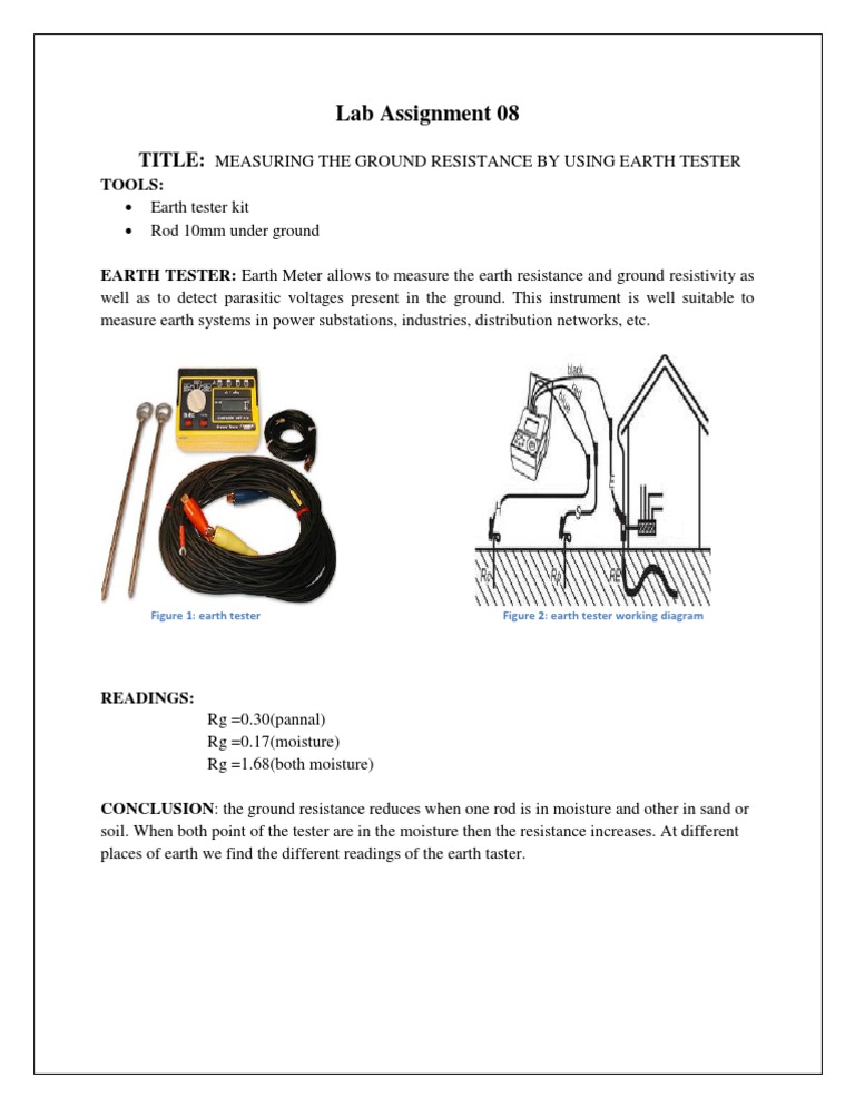Measuring Ground Resistance with Earth Tester | PDF