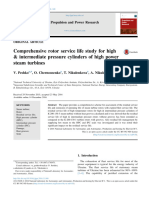 Comprehensive Rotor Service Life Study For High & Intermediate Pressure Cylinders of High Power Steam Turbines