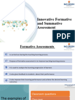 Innovative Formative and Summative Assessment